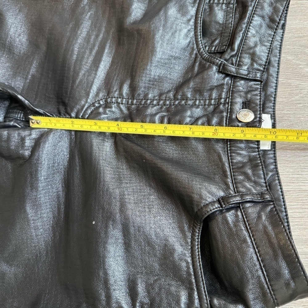 Wilfred Melina Black Vegan Leather Pants Size 2 Moto Biker Straight Leg - Picture 12 of 15